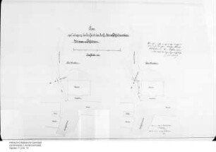 Lageplan zur Verlegung der Einfahrt des Schlosses zu Rödelheim