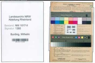Entnazifizierung Wilhelm Burding , geb. 07.08.1897 (Anstreicher)