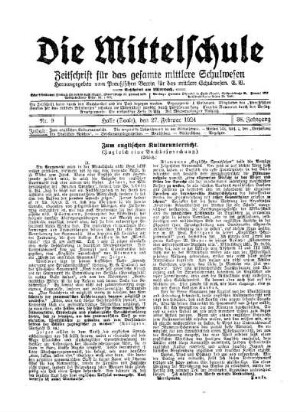 Zum englischen Kulturunterricht : (zugleich eine Buchbesprechung) ; (Schluß)