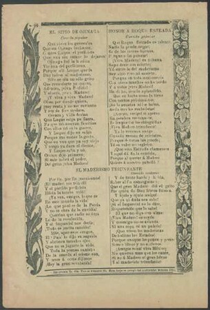 Honor a Roque Estrada : Canción popular