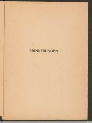 Erinnerungen