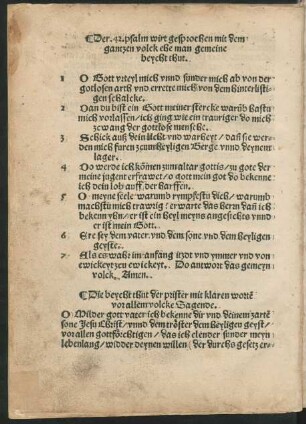 Der .42. psalm wirt gesprochen mit dem gantzen volck ehe man gemeine beycht thut.