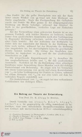 14: Ein Beitrag zur Theorie der Entwicklung