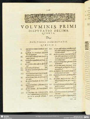 Disputatio Decima-Quarta, De Petitione Hereditatis