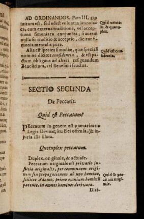 379-398, Sectio II. De Peccatis.