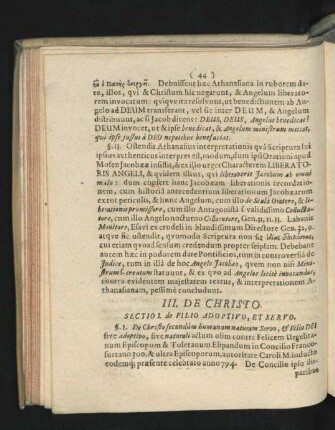 III. De Christo.