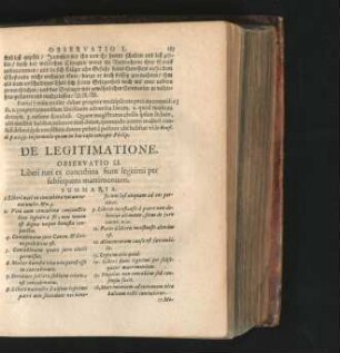 De Legitimatione. Observatio LI. - LIII.