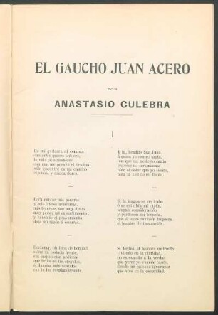 El gaucho Juan Acero por Anastasio Culebra