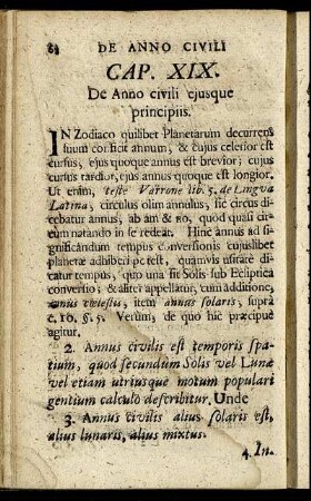 Cap. XIX. De Anno civili ejusque principiis.