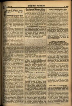 Zweite Ausgabe vom Mittwoch, den 03. Juli 1935.