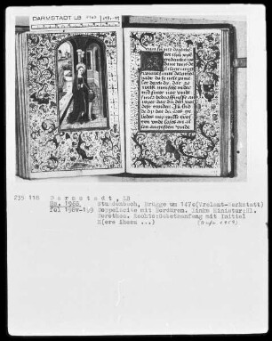 Tagzeiten und Gebete — Die heilige Dorothea, Folio 198verso