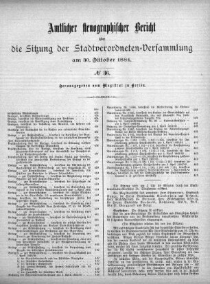 No. 36, 30. Oktober 1884
