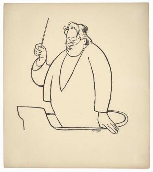 Tuschezeichnung Max Reger