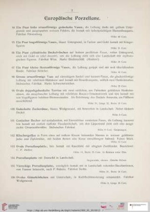 Europäische Porzellane (Nr. 94 - 151)