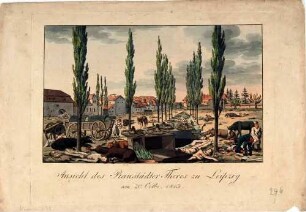 Ansicht des Ranstädter Thores zu Leipzig am 20. Oktober 1813