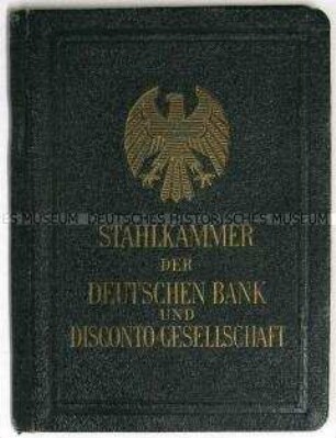 Berechtigungsausweis zum Betreten der Stahlkammer der Deutschen Bank