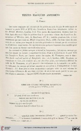 26: Textes magiques assyriens, [1]