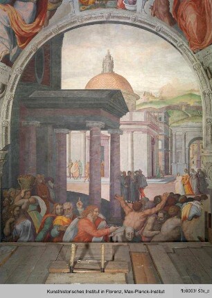 Szenen aus dem Alten und Neuen Testament : Vertreibung der Wechsler aus dem Tempel