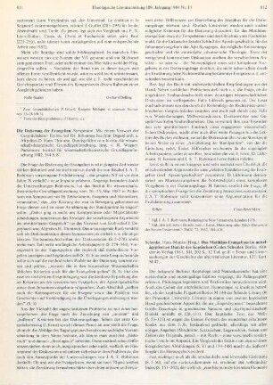 812-813 [Rezension] Matthäus Evangelist, Das Matthäus-Evangelium im mittelägyptischen Dialekt des Koptischen (Codex Scheide)