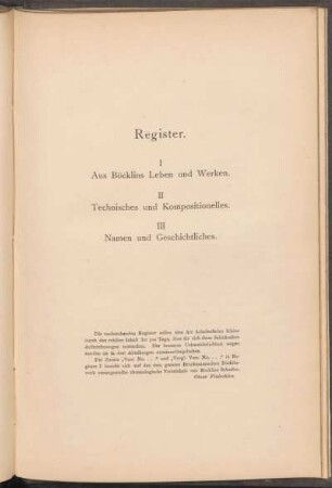 Register. (I-III)