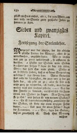 Sieben und Zwanzigstes Kapitel. Fortsetzung der Seelenlehre.