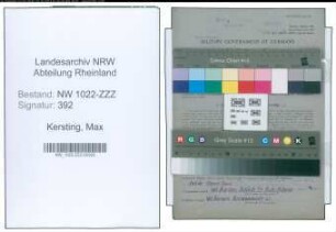 Entnazifizierung Max Kersting , geb. 18.01.1889 (Maler)