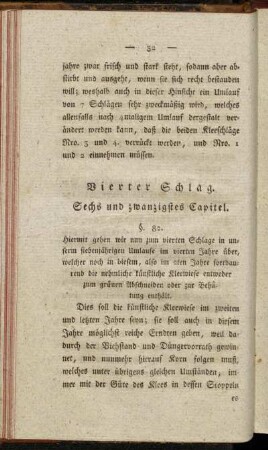 Vierter Schlag. Sechs und zwanzigstes Capitel