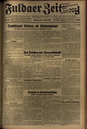 Ausgabe vom Montag, den 07. Juni 1937.