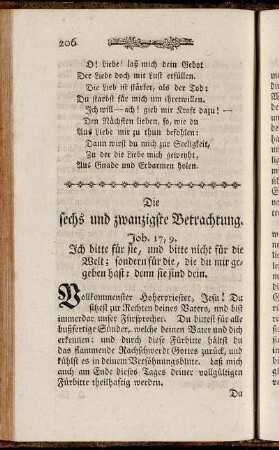 Die sechs und zwanzigste Betrachtung