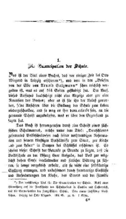 Die Emancipation der Schule