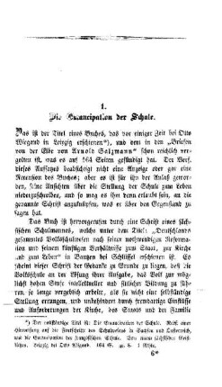 Die Emancipation der Schule