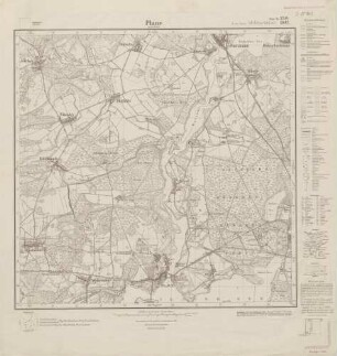 3540 (alte Nr.: 1902) Plaue an der Havel, Meßtischblatt (4cm - Karte)