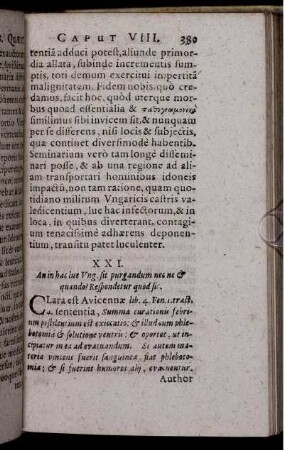 XXI. An in hac lue Ung. sit purgandum nec ne & quando? Respondetur quod sic