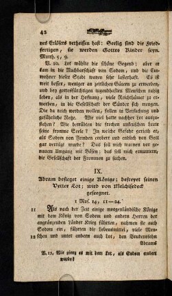 42-51, IX. Abraham besieget ...; Gott staerket Abrams ...
