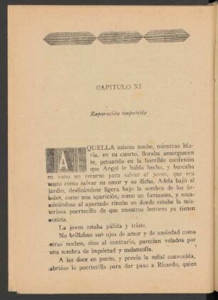Capítulo XI - Reparación imposible