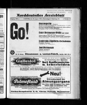 Jahrgang 1926, Hamburg, den 29. August 1926, Nummer 35