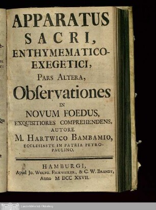 Pars 2: Observationes In Novum Foedus, Exquisitiores Comprehendens