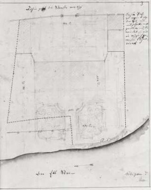 Plan für einen Garten mit Schloß (Übigau bei Dresden ?), Blatt 3