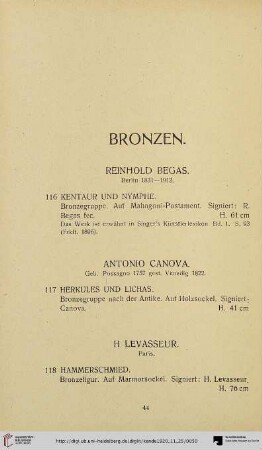 Bronzen (Nr. 116-121)