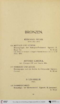 Bronzen (Nr. 116-121)