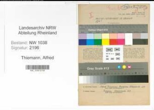 Entnazifizierung Alfred Thiemann , geb. 18.05.1908 (Gaertner)