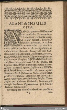 Alani ab Insulis Vita