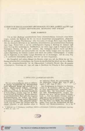 Schrifttum der Klassischen Archäologie aus den Jahren 1939 bis 1946 in Europa ausser Deutschand, Russland und Italien