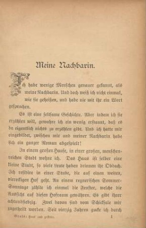 Meine Nachbarin