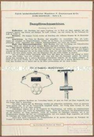 Dampfdreschmaschinen
