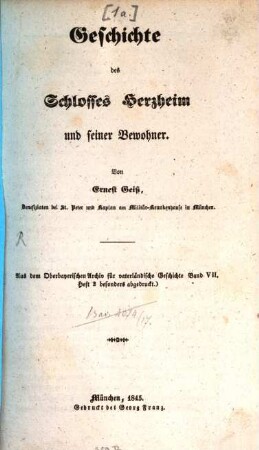 Gesammelte Schriften, 1a