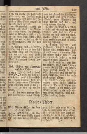 Reiße-Lieder.