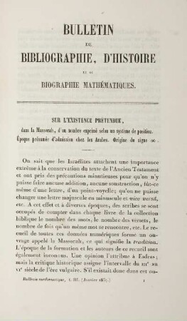 Bulletin de bibliographie, d'histoire et de biographie mathématiques.