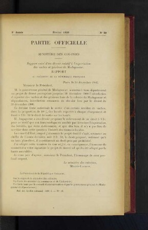 Partie Officielle No. 59.