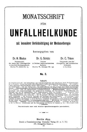 No. 3. Berlin, 20. März 1895. II. Jahrgang.